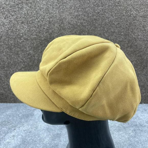 TOPSHOP MUSTARD TAN BAKERS HAT BERET CAP PUFFY Y2K - Picture 3 of 7